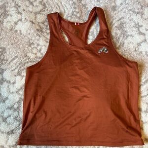 Burnt orange twilight crop tank medium